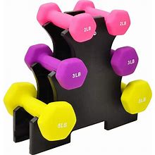 Holahatha Neoprene Dumbbell Free Hand Weight Set With Storage Rack, Ideal For Home Gym Exercises To Gain Tone And Definition