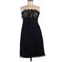 Ann Taylor Cocktail Dress - Mini Strapless Sleeveless: Black Solid Dresses - Women's Size 8 Petite