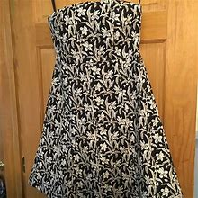 Gap Dresses | Gap Strapless Print Dress Size 10 | Color: Black/White | Size: 10