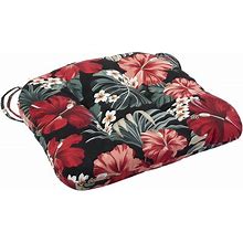 Jordan Manufacturing Jordan Manufacturing Black Floral Print Outdoor Seat Cushion Black/Red | Boscov's