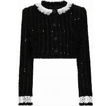 Dolce & Gabbana Sequin-Embellished Cropped Jacket - Black