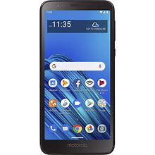 Motorola Tracfone Moto E6 4G LTE Prepaid Smartphone (Locked) - Black - 32GB - Sim Card Included - CDMA - Fustration Free Packaging
