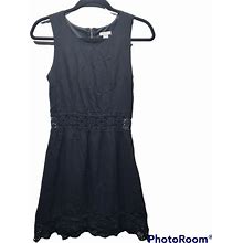 Xhilaration Dresses | Xhilaration Sleeveless Black Lace Detail Dress Size Xs | Color: Black | Size: Xs