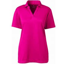 Lands' End Women's Plus Short Sleeve Active Mesh Johnny Collar Polo - - - Pink 3X