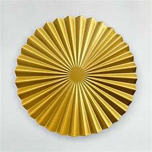 Itrixgan Accent Wall Decor For Living Room Above Couch Farmhouse Modern 3D Sunburst Gold Metal Hanging Sculpture Art For Cottage