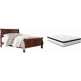 Alisdair Queen Sleigh Bed With Chime 12 Inch Hybrid Mattress In A Box By Ashley, Mattresses > Ashley Sleep Mattresses > Chime Mattresses > Queen. On Sale - 8% Off