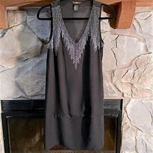 H&M Dresses | H&M Beaded Dress | Color: Black/Silver | Size: 6