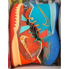Size 18 Nike Kyrie 7 X Sneaker Room Mom Blue Orange Basketball Shoes