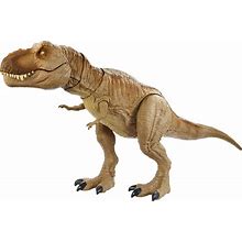 Mattel Jurassic World Epic Roarin Tyrannosaurus T Rex Large Action Figure, Primal Attack Feature & Sound, Realistic Shaking