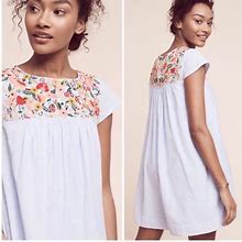 Anthropologie Dresses | Anthropologie Maeve Chrissy Embroidered Swing 6 | Color: Blue | Size: 6