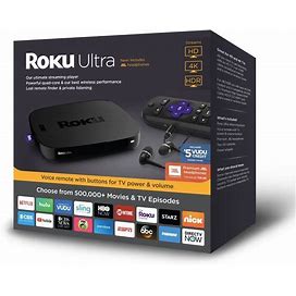 Roku Ultra 4K/Hd/Hdr Streaming Media Player With Jbl Headphones 4661R-