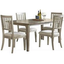 Hillsdale Ocala 5-Piece Rectangle Coastal Wood/Fabric Dining Set In Gray