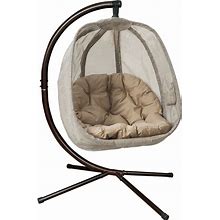 Flowerhouse Egg Hanging Swing Chair With Stand Bark Fhec100-Brk