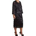 Dolce&Gabbana Women Black Dress Polyester Sequined Shift Midi Bodycon
