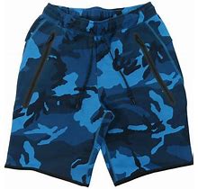 Men's Nike White Label Tech Fleece Shorts Camo Blue Xs 655309 413