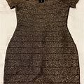 Guess Dresses | Guess Off The Shoulders Mini Dress | Color: Black/Gold | Size: 4