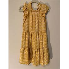 Entro Dresses | Yellow Floral Tiered Dress Size S | Color: Yellow | Size: S