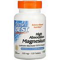Doctor's Best High Absorption 100% Chelated Magnesium 120 Tablets