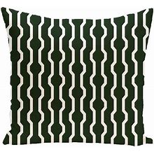 Blue/ Red/ Grey/ Green Decorative Holiday Geometric Print 26-Inch Pillow - Dark Green