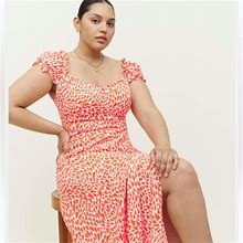 Reformation Dresses | Nwot Reformation Connell Dress In Cupid Heart Print | Color: Orange | Size: 8