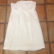 Lilly Pulitzer Dresses | Price Drop Alert! Lilly Pulitzer Betsy Strapless White Dress Eyelet | Color: White | Size: 14