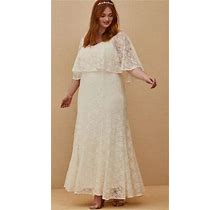 Torrid Ivory Lace Capelet Wedding Dress Sz 18