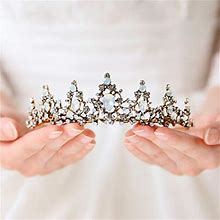 Jakawin Wedding Crown Bridal Tiara Baroque Queen Crown Princess Rhinestone Tiara Fashion Headband For Women And Girls C014