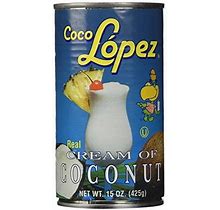 Coco Lopez - Real Cream Of Coconut - 15 Ounce Can - Original Fresh Authentic Coconut Cream (6 Pack)