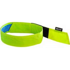 Ergodyne Chill-Its® Evap. Cooling Bandana W/ Built-In Cooling Towel, H & L, Lime, 12576