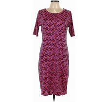 Lularoe Casual Dress - Sheath: Purple Print Dresses - Women's Size Large