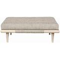 Vanguard Furniture Thom Filicia Home 48" Chatfield Ottoman Cotton/Water Resistant In Gray/White | 17.25 H X 48 W X 36.5 D In | Wayfair