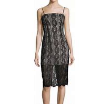 Keepsake Black Lace Dress Rythem Sheath Bodycon Size S