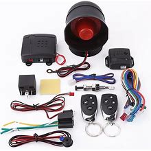 Car Security System Universal Car Alarm System, Keyless Entry DC12V Car Security Alarm System Vehicle Protection With Shock Sensor 2 Remote Control,