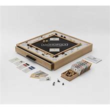 Wooden Monopoly Board Game - Maple Luxury Edition | Pottery Barn