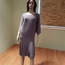 United Colors Of Benetton Dresses | United Colors Of Benetton Gray Fit & Flare Dress M | Color: Gray | Size: M