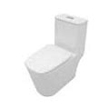 1-Piece 1.6/1.1 GPF High Efficiency Dual Flush Elongated Toilet In Glossy White With Slow-Close And Seat