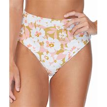 Raisins Juniors' Floral-Print Tropics High Waist Bikini Bottoms - Multi Color - Size XS