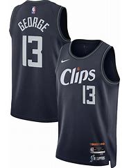 Image result for Paul George Black Clippers Jersey