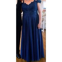Mon Cheri Dresses | Mon Cheri Dress - Mother Of The Bride Or Groom | Color: Blue | Size: 16