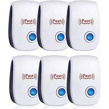 Ultrasonic Pest Repeller Electronic Pest Repellent Plug In Mouse Repellent Mosquito Repellent Indoors Pest Defense For Insect 6 Pack