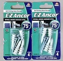 E-Z Ancor Bx42046 8 1-1/4-In 75Lb Twist-N-Lock Drywall Anchor W/
