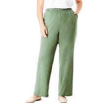 Plus Size Women's 7-Day Knit Wide-Leg Pant By Woman Within In Sage (Size 6X)