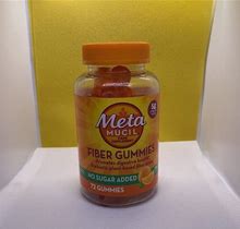 Metamucil Fiber Supplement Sugar-Free Orange Gummies 72 Ct (Free US Shipping)