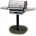 MHP TJK2 Natural Gas Grill With Stainless Grids On In-Ground Post - TJK2-N + MPP