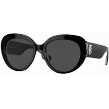 Burberry Sunglasses BE4298 397787 Black/Print Tb/Crystal 54mm Female Plastic Black