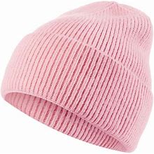 Mens Slouchy Beanie Knitted Lined Hat For Guys Adult Warm Skull Cap Striped For Big Head