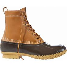Men's Bean Duck Boots, 8" Tan/Brown 8 N(B), Leather/Rubber L.L.Bean