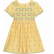 Peek Kids | Embroidered Vines Dress, (Yellow, Size 2Y) | Maisonette