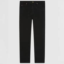 GUCCI Denim Jeans With Horsebit, Size 30, Black, Ready-To-Wear