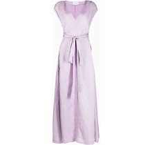 BONDI BORN Saint Moritz V-Neck Maxi Dress Purple